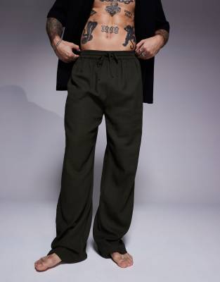 South Beach Drawstring Beach Pants In Green