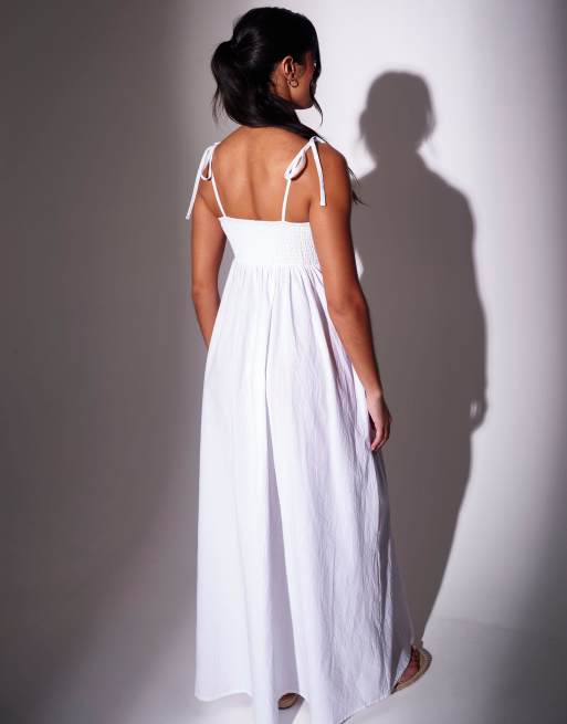 embroidered flower white dress White Embroidered Flowers Beach Dress/ Kaftan – Amelia Rose Accessories