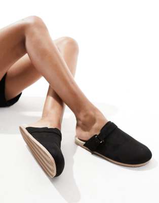 South Beach espadrille clogs black