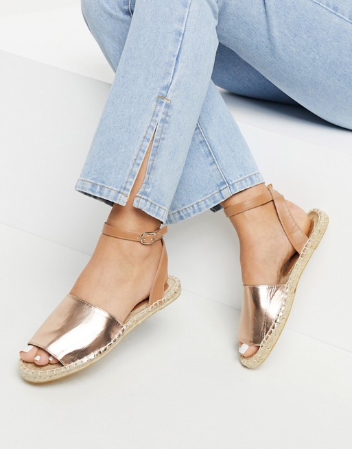 South Beach espadrille sandals in gold