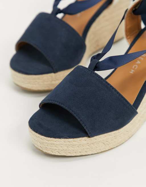 Espadrillas con zeppa on sale blu