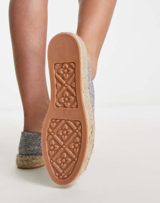 South Beach Espadrilles metallisees Argente