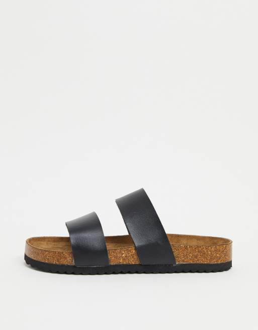 South Beach - Exclusieve sandalen met dubbele band in zwart, 2 van 4