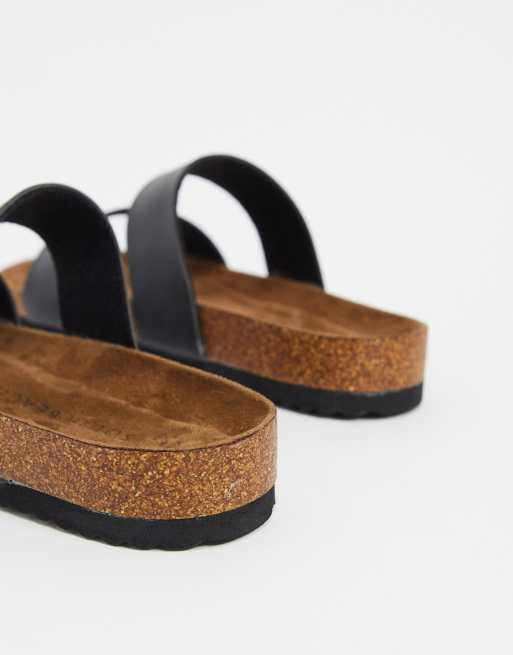 South Beach - Exclusieve sandalen met dubbele band in zwart, 3 van 4