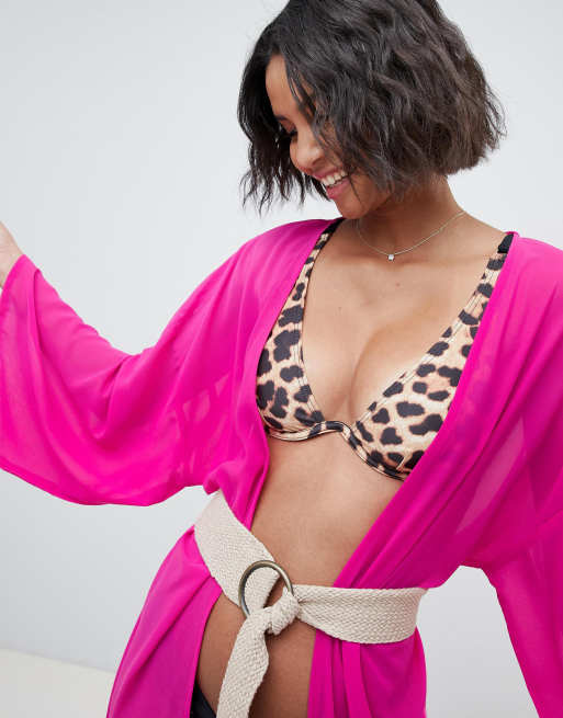 South Beach Exclusive beach kimono in hot pink