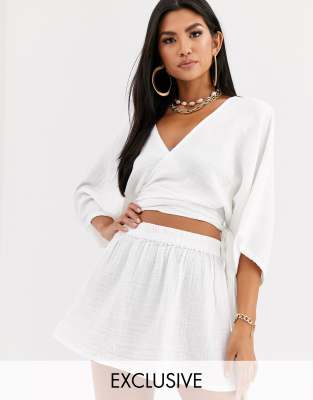 wrap top and skirt