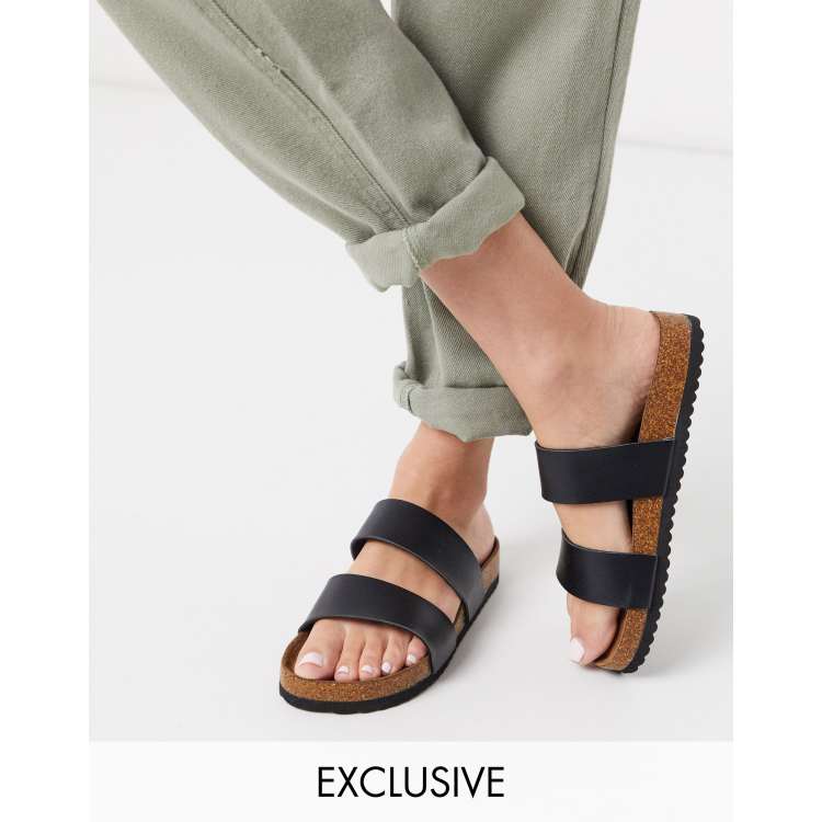 Double strap slip online on sandals