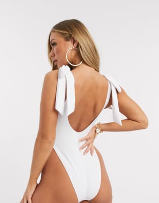 tie shoulder swimsuit