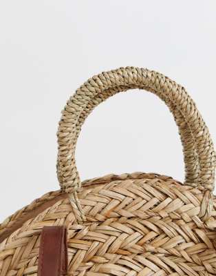 big round straw bag