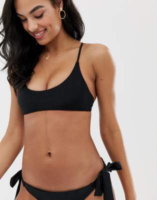 black scoop bikini