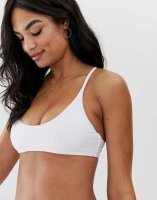 white scoop bikini