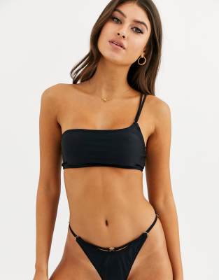 black one shoulder bikini