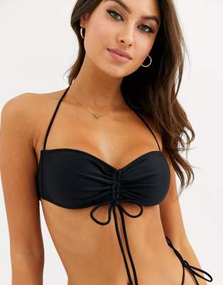 ruched bandeau swimsuit