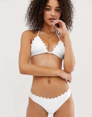 asos scallop bikini