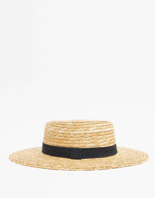 Sun hat store with black ribbon