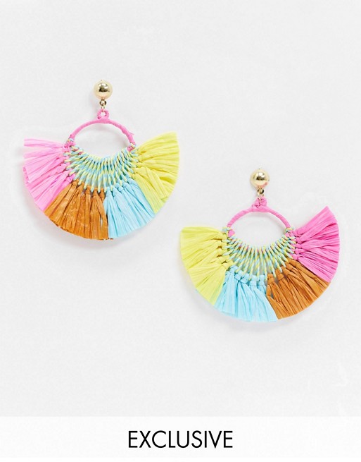 South Beach Exclusive tassel earrings in summer brights