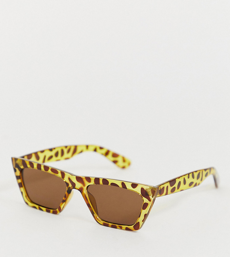 South Beach – Exklusive, Eckige Sonnenbrille In Schildpattoptik- Braun No Size