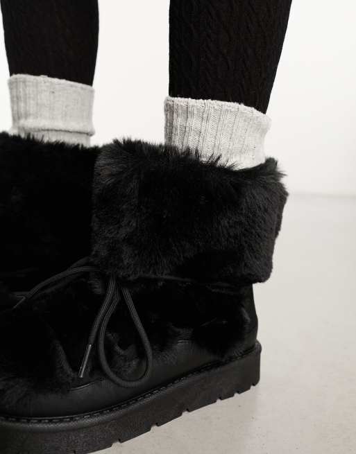 Fur snow outlet boots