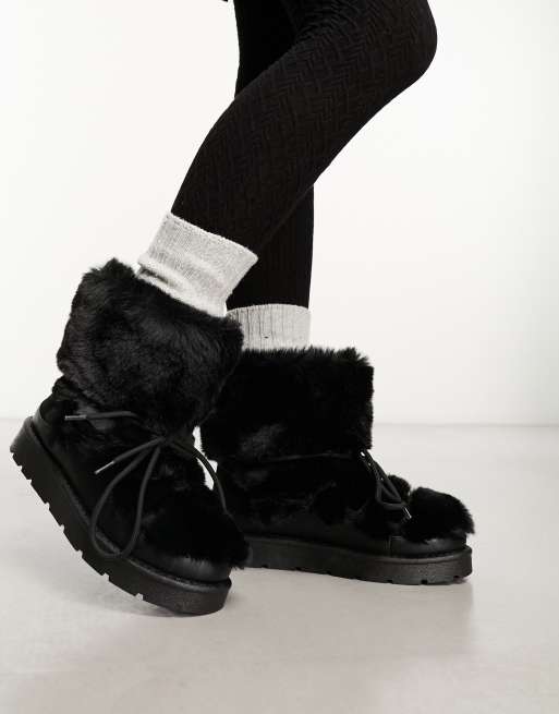 Winter boots faux on sale fur