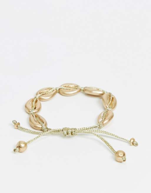 Gold puka deals shell bracelet