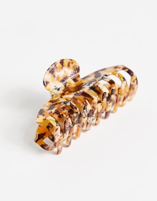 South Beach - Fermaglio in resina marrone scuro con stampa, 3 di 4