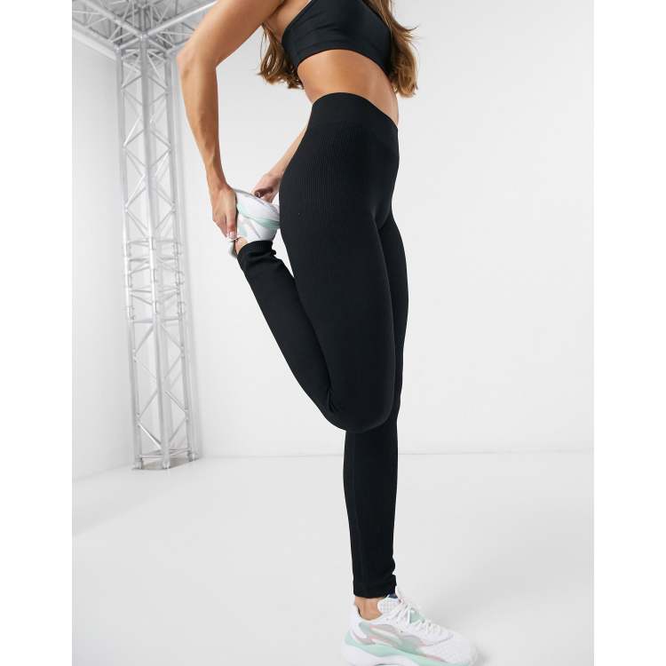 South Beach fishnet seamless leggings in black ASOS
