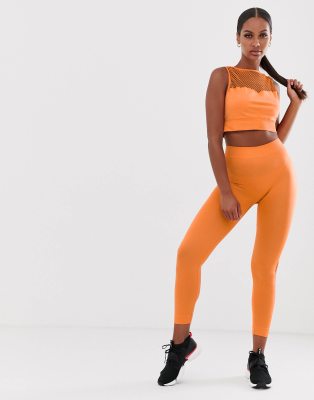 orange gym leggings