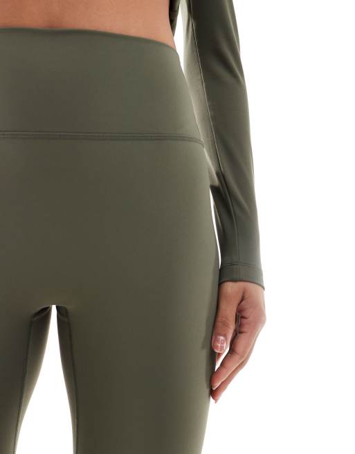 South Beach - Flared legging met hoge taille in kaki, 3 van 5