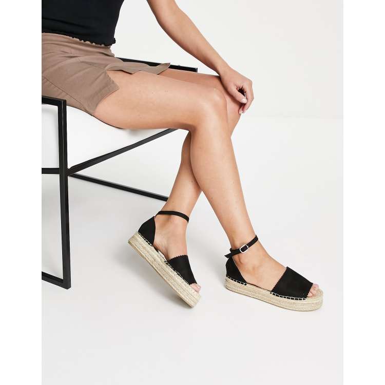 Espadrille sandals closed on sale toe