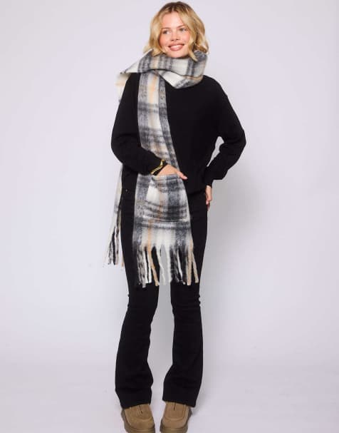 South Beach Fluffy pocket scarf in multi - view 1