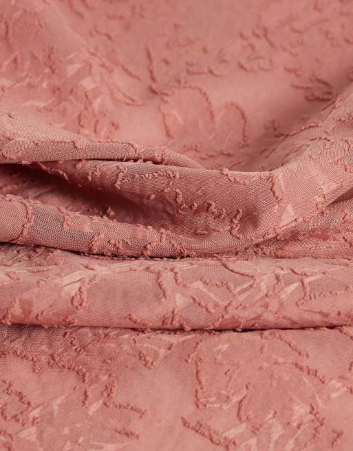 South Beach - Foulard en jacquard fleuri - Rose sombre , 2 de 3
