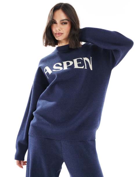 South Beach Funnel neck jumper in blue