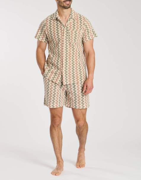 South Beach - Gehaakte shorts met zigzagstreep - view 1