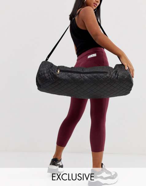 South Beach – Gesteppte Yoga-Matte in Schwarz