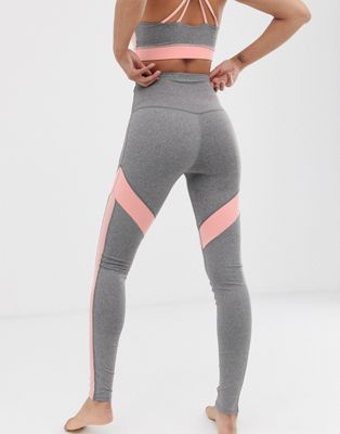 pink and gray leggings