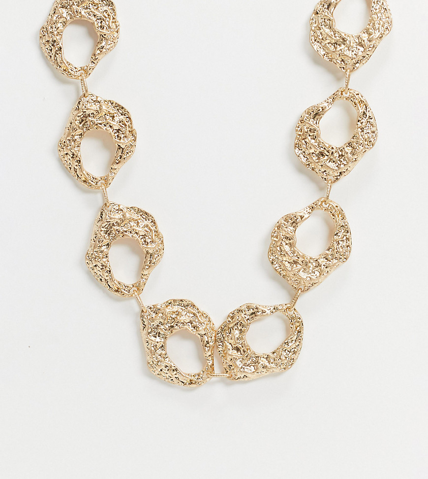South Beach hammered necklace in gold