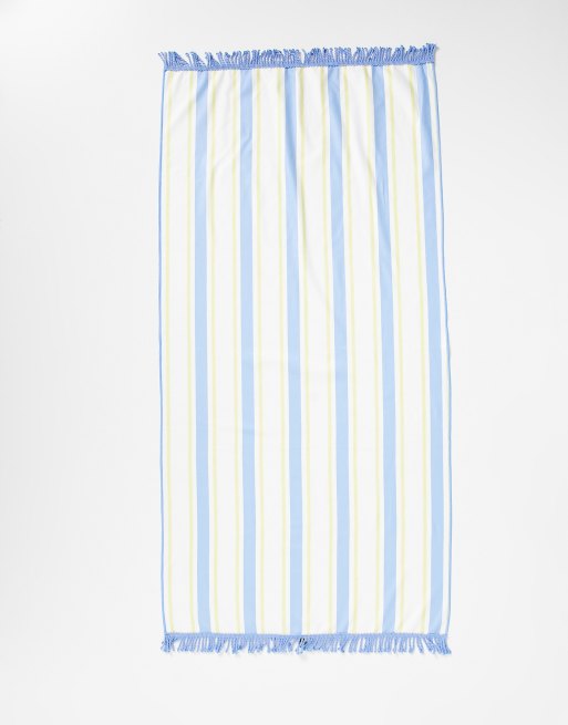 South Beach - Handdoek in blauwe en witte strepen