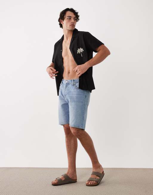 South Beach – Hemd in Schwarz mit Stickerei am Rücken, 2 von 5