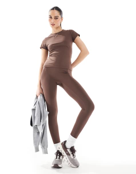 South Beach High waisted leggings in brown - view 1