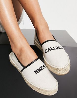 South Beach Ibiza espadrille shoes in beige