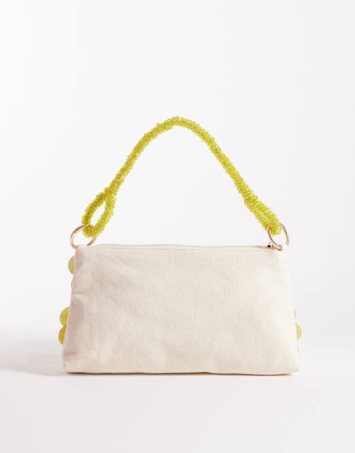 South Beach – Ibiza – Schultertasche in Grün mit Muschelverzierung, 3 von 4