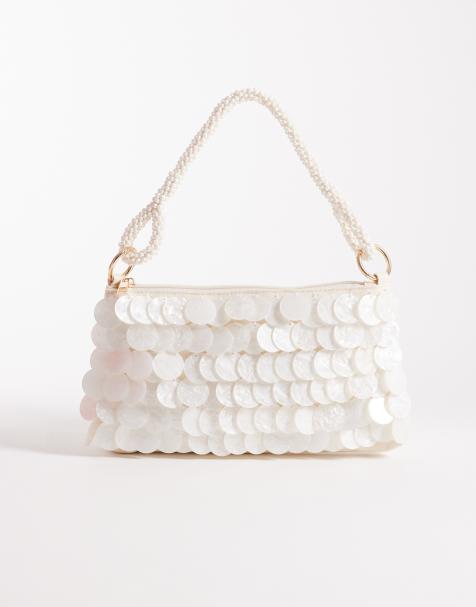South Beach – Ibiza – Schultertasche in Weiß mit Muschelverzierung - view 1