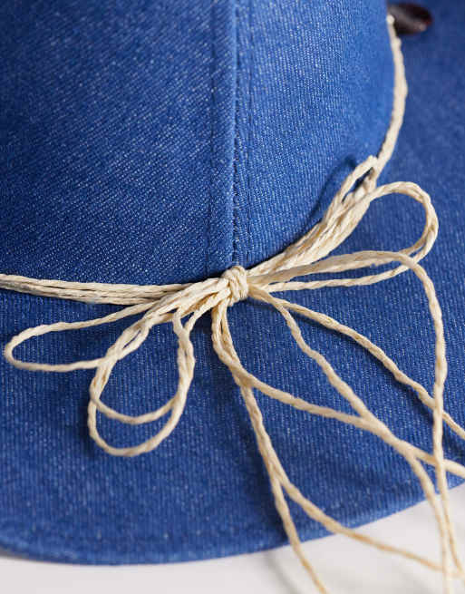 South Beach – Jeans-Cowboyhut in Blau mit Verzierung , 2 von 3