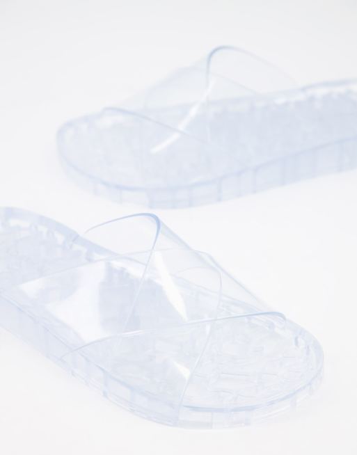 South Beach jelly slides in clear ASOS