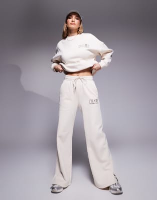 South Beach - Joggers a fondo ampio color crema - view 1