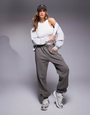 South Beach - Joggingbroek met aansluitend boorden in kaki