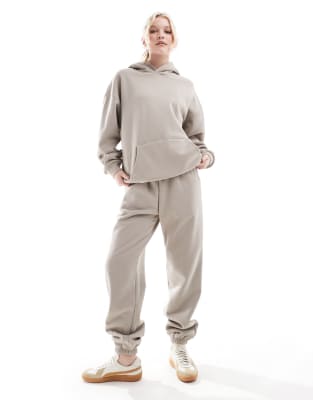 South Beach - Jogginghose in Steinbeige mit Bündchen-Neutral