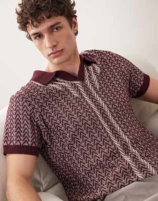 South Beach Knit Polo Top In Multi