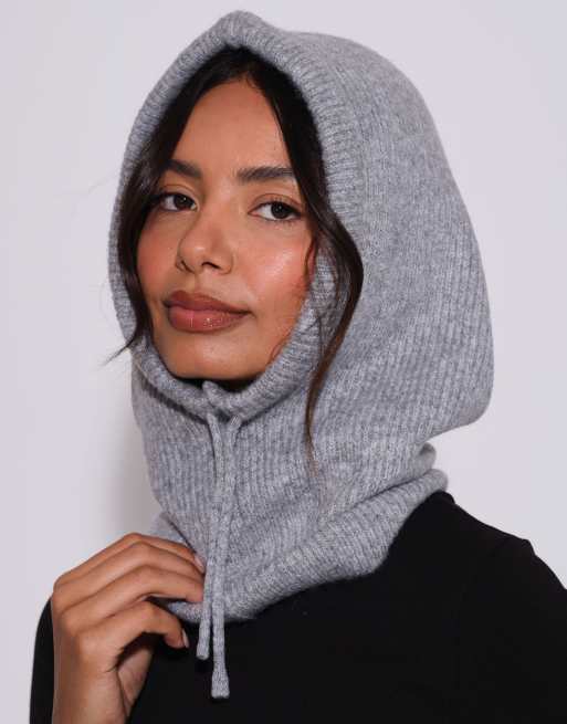 South Beach Knitted balaclava in grey, 4 of 4