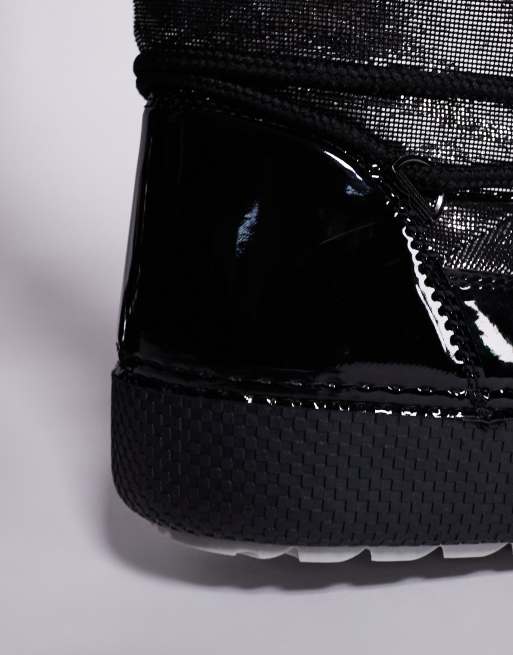 South Beach lace up snow boots in black 